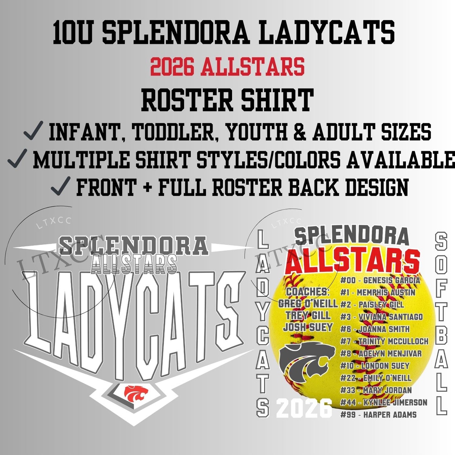 10U Splendora Ladycats Allstars 2026 Shirt