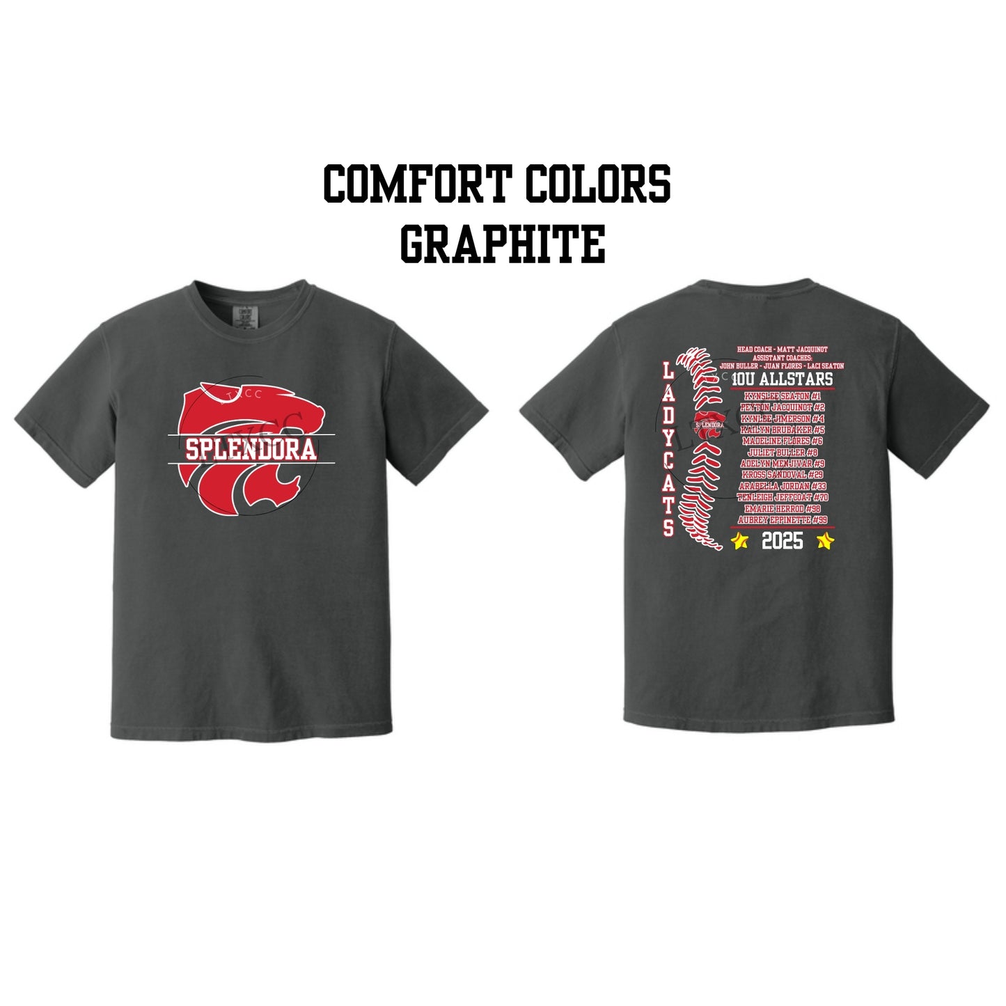 10U Splendora Ladycats Allstars 2025 Roster Shirt