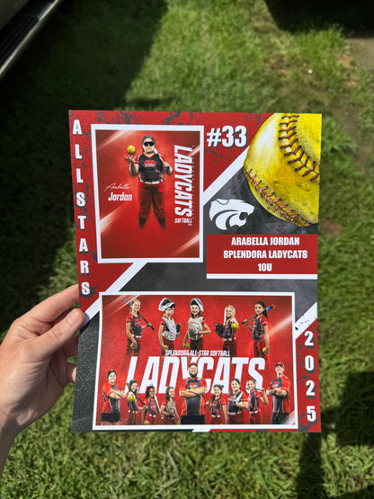 Team Custom Printed Memory Mates – 8.5" x 11"