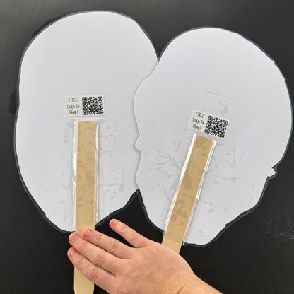 LAMINATED FACE/BODY ON A STICK!