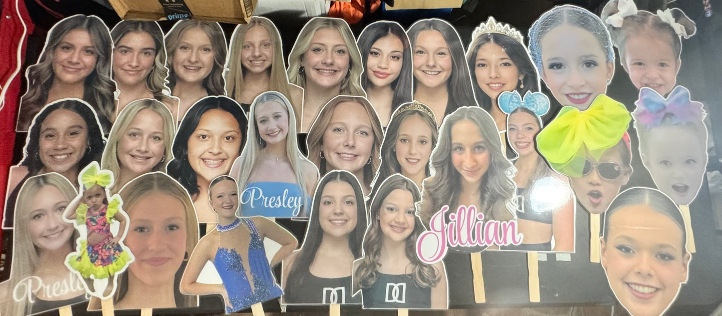 LAMINATED FACE/BODY ON A STICK!