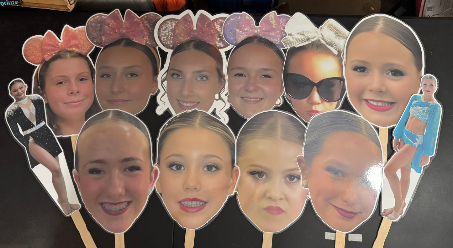 LAMINATED FACE/BODY ON A STICK!