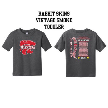 10U Splendora Ladycats Allstars 2025 Roster Shirt
