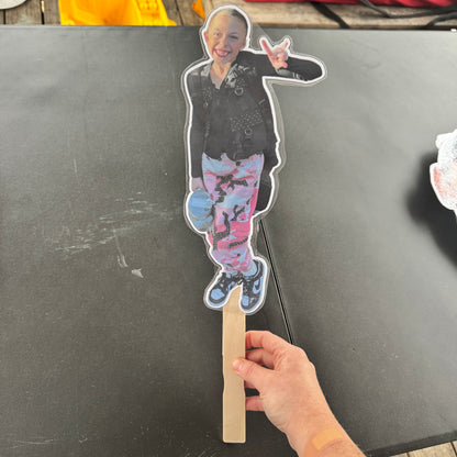 LAMINATED FACE/BODY ON A STICK!