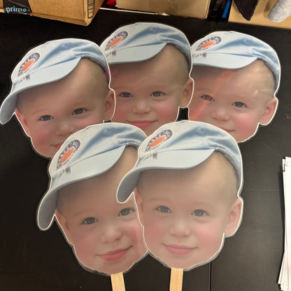 LAMINATED FACE/BODY ON A STICK!