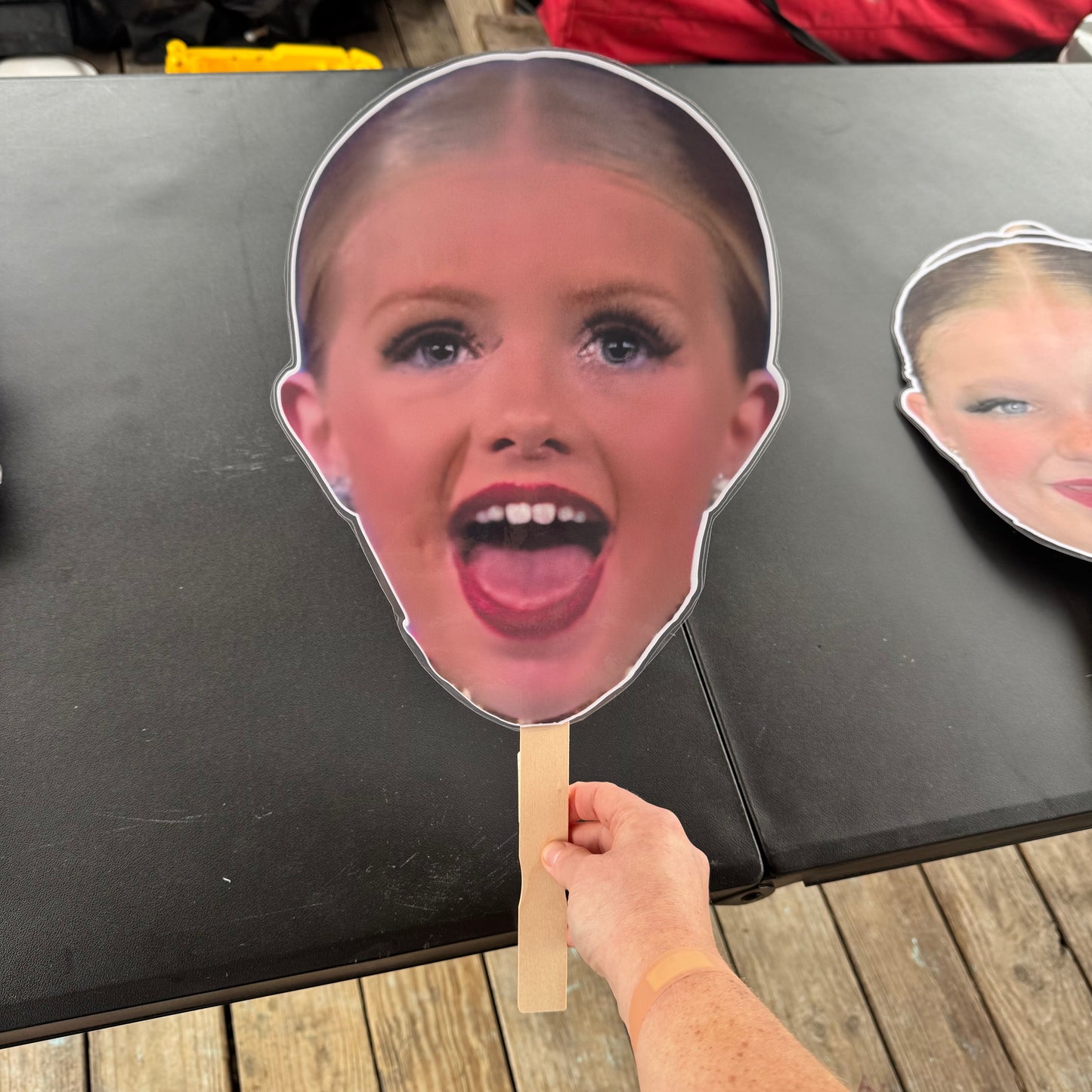 LAMINATED FACE/BODY ON A STICK!