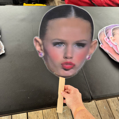 LAMINATED FACE/BODY ON A STICK!