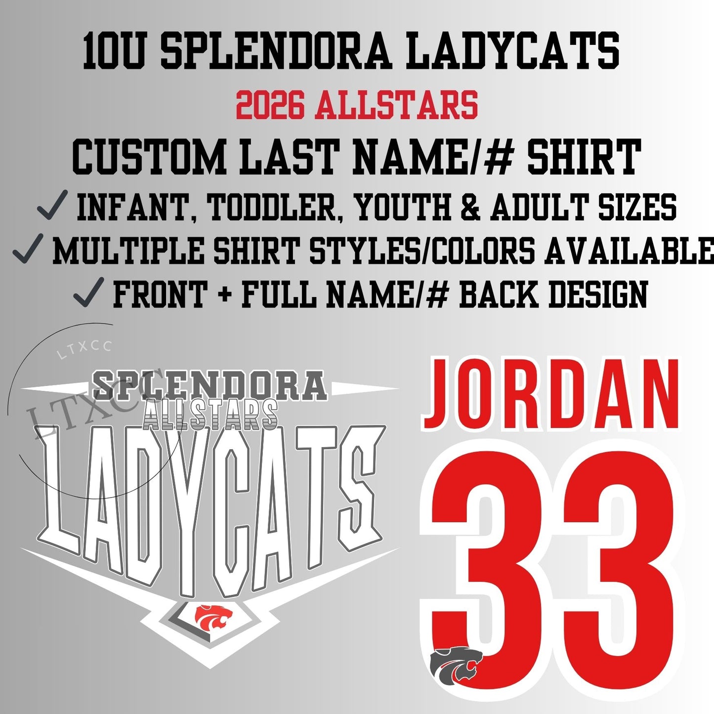 10U Splendora Ladycats Allstars 2026 Shirt
