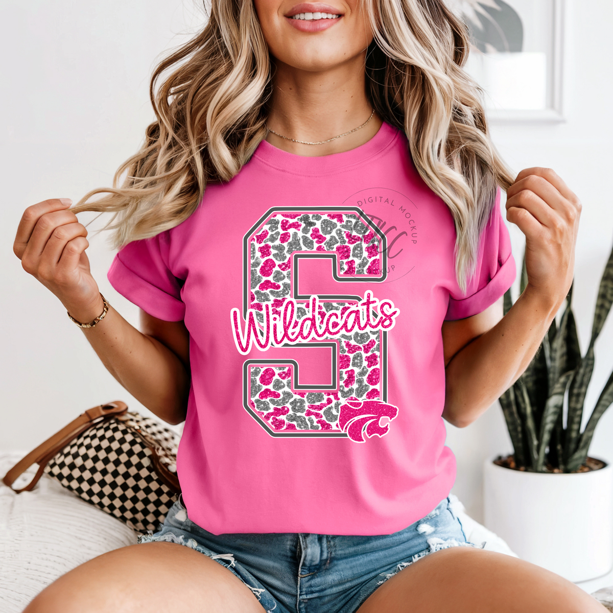 Splendora Wildcats Breast Cancer Awareness PINK OUT Tee