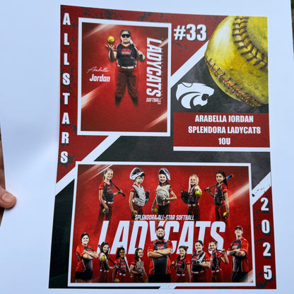 Team Custom Printed Memory Mates – 8.5" x 11"