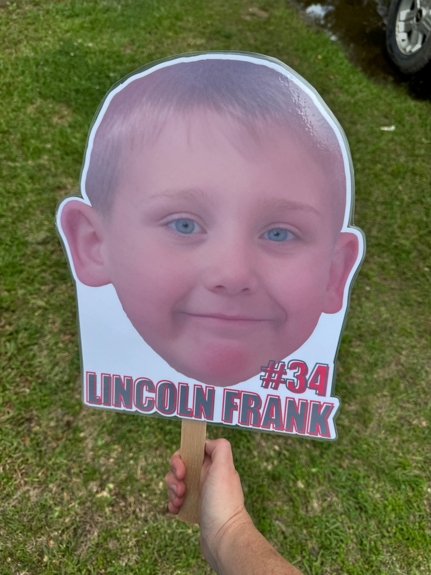 LAMINATED FACE/BODY ON A STICK!
