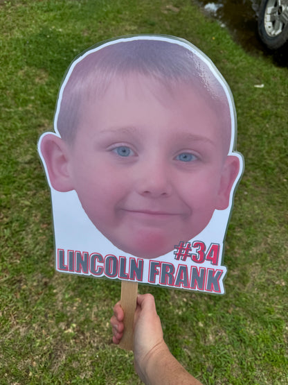 LAMINATED FACE/BODY ON A STICK!