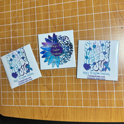 2.5"x2.5" Custom Square Photo Magnets