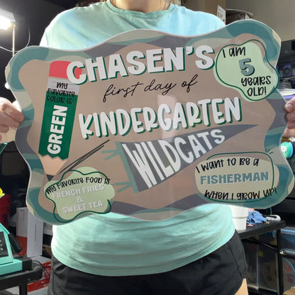 Personalized First Day of School Sign