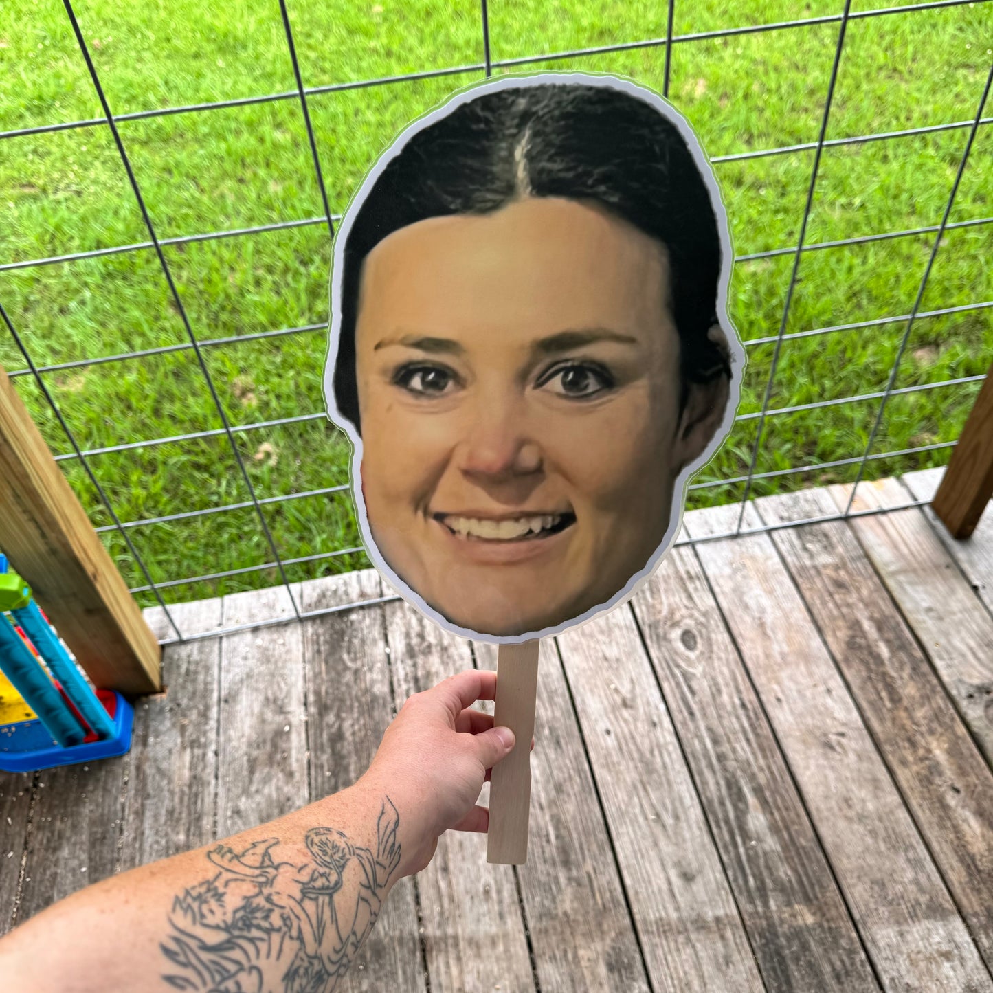 LAMINATED FACE/BODY ON A STICK!