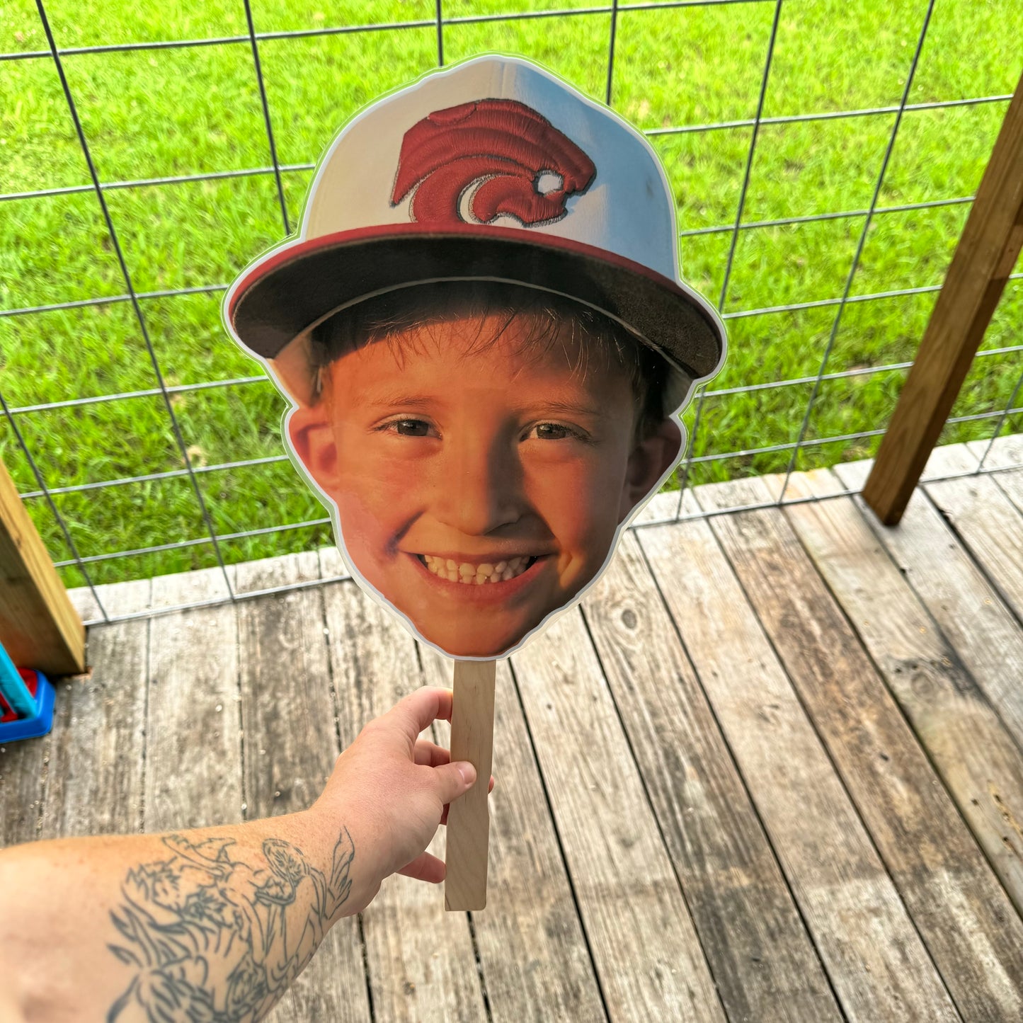 LAMINATED FACE/BODY ON A STICK!