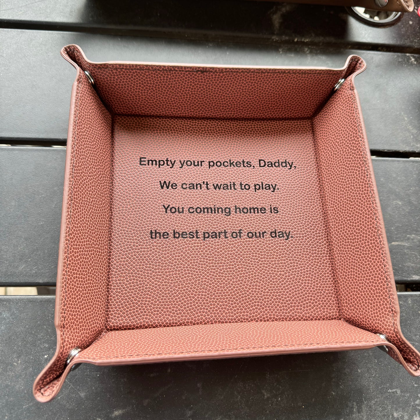 Laserable Leatherette Snap Up Tray with Silver Snaps