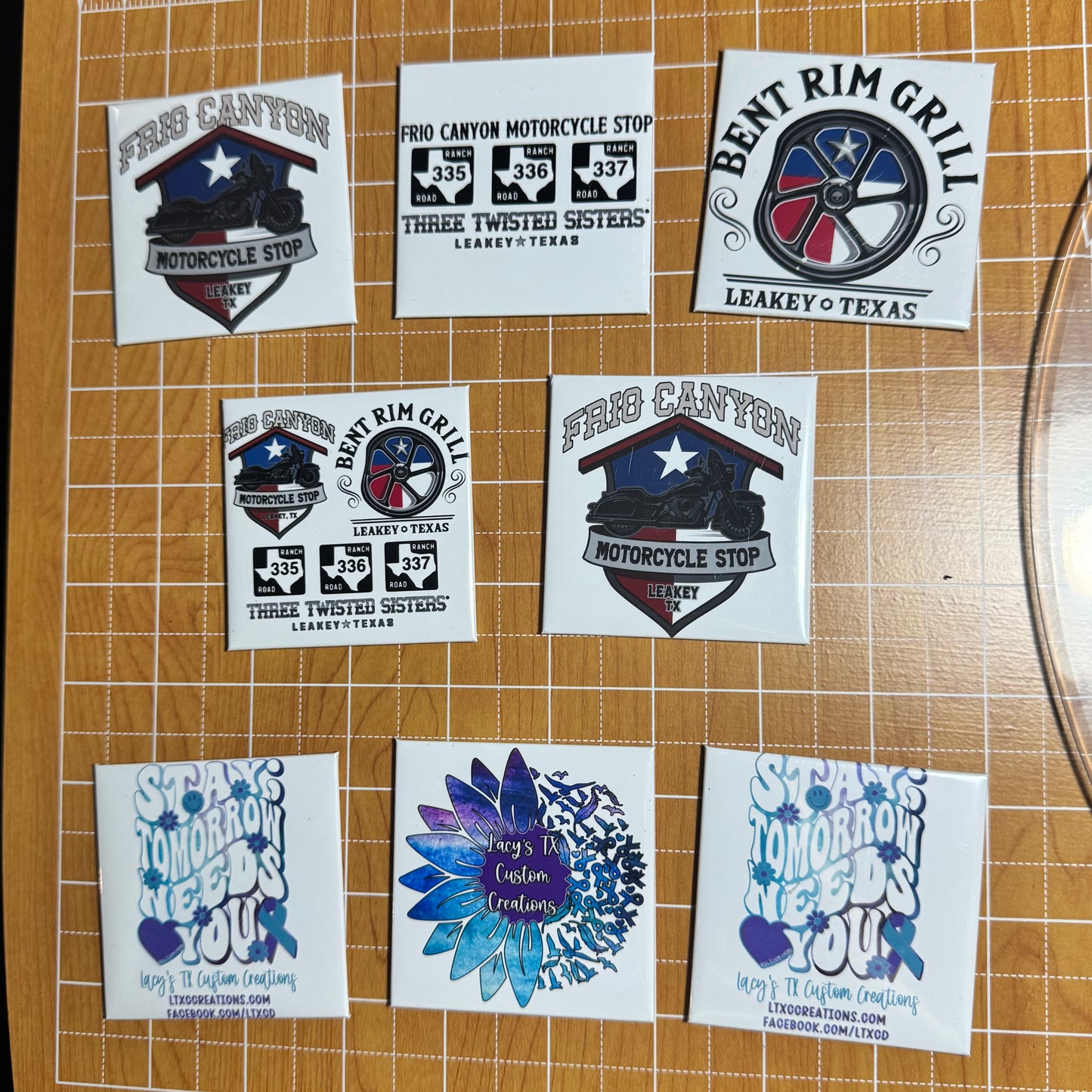 2.5"x2.5" Custom Square Photo Magnets