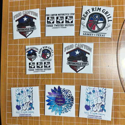 2.5"x2.5" Custom Square Photo Magnets