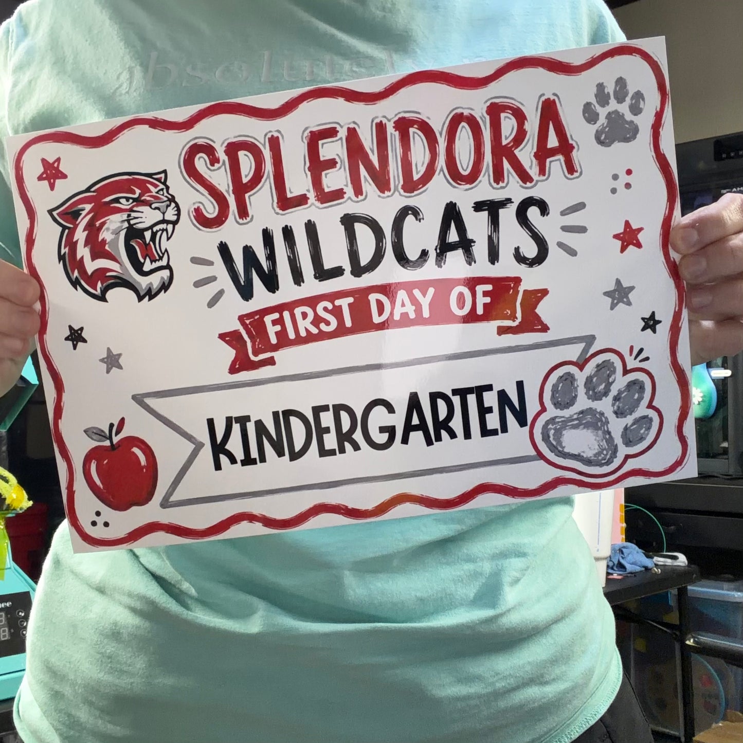 Personalized First Day of School Sign