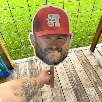LAMINATED FACE/BODY ON A STICK!