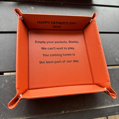 Laserable Leatherette Snap Up Tray with Silver Snaps