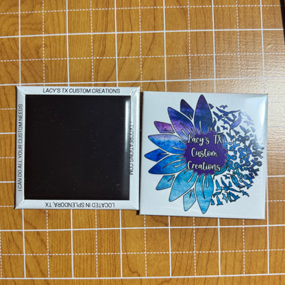 2.5"x2.5" Custom Square Photo Magnets