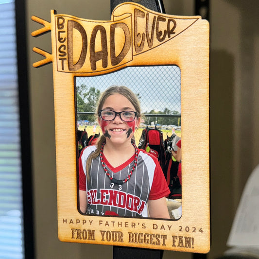 Wooden photo frame with magnetic backing - Best Dad Ever from: