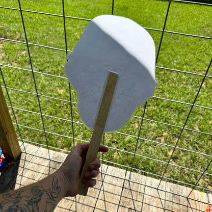 LAMINATED FACE/BODY ON A STICK!