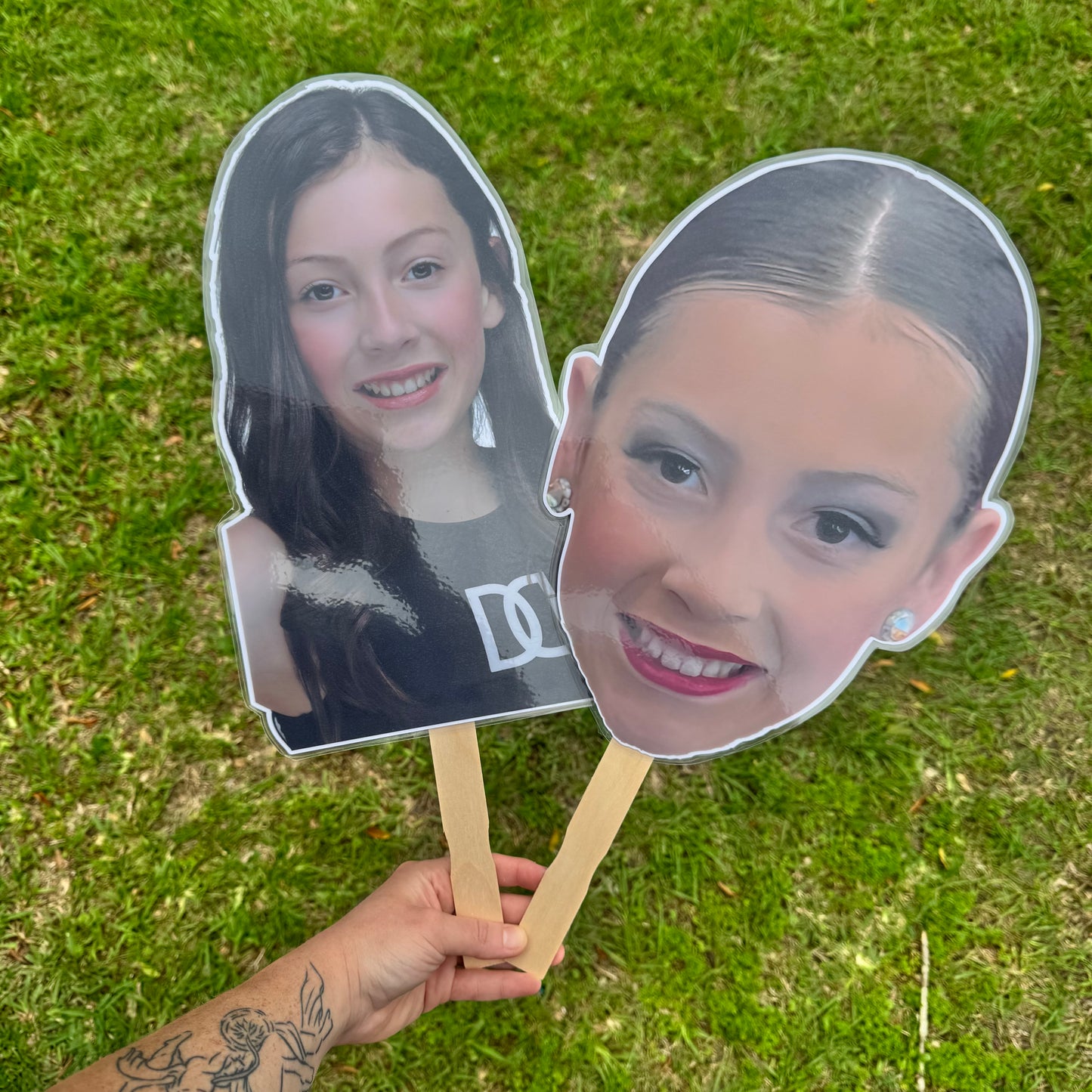 LAMINATED FACE/BODY ON A STICK!