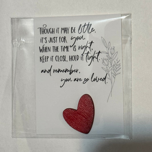 Wooden Heart Pocket Hug