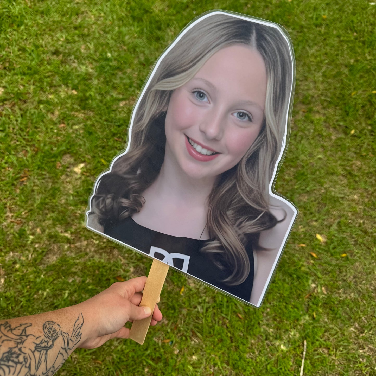 LAMINATED FACE/BODY ON A STICK!