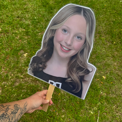 LAMINATED FACE/BODY ON A STICK!