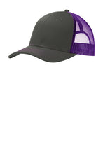 Load image into Gallery viewer, WOLFE PACK HAT -- Port Authority Snapback Trucker Hat  *SIMILAR STYLE TO RICHARDSON 112 HATS* with Custom Leatherette Patch
