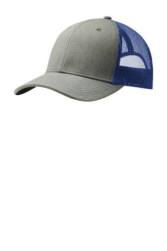 WOLFE PACK HAT -- Port Authority Snapback Trucker Hat  *SIMILAR STYLE TO RICHARDSON 112 HATS* with Custom Leatherette Patch