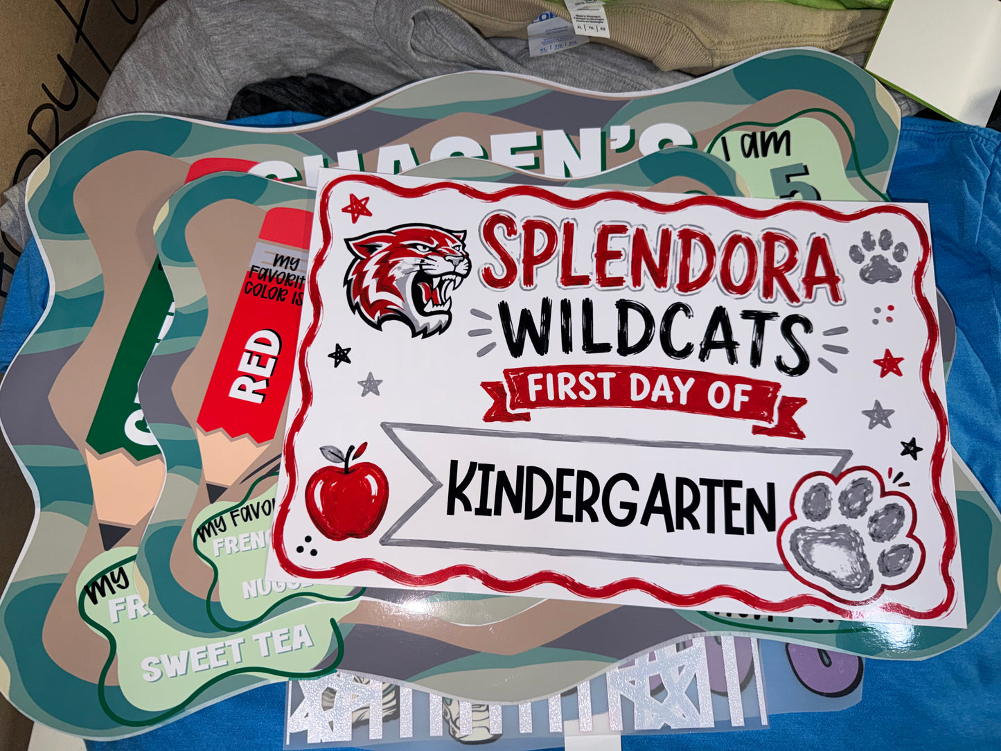 Personalized First Day of School Sign