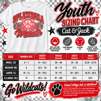 Splendora Wildcats VINTAGE Decades Shirt - Youth