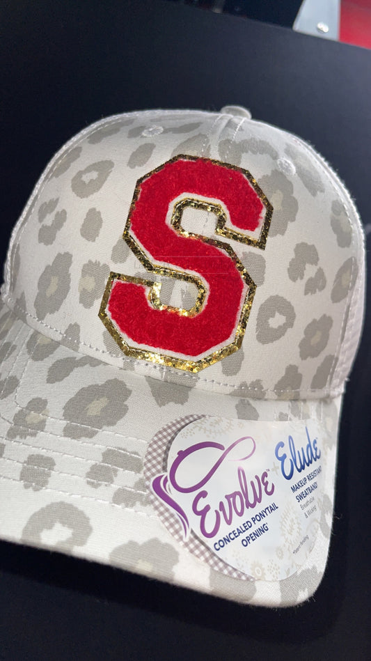 Women’s Leopard Concealed Pony Hat