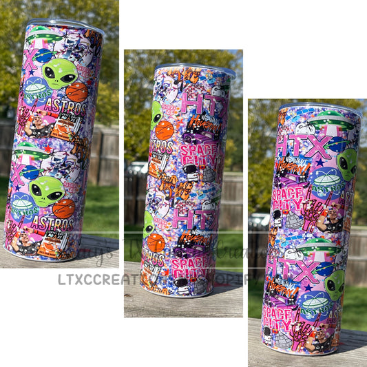 SPACE CITY A S T R O S 20 OZ SKINNY TUMBLER
