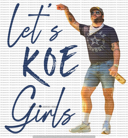 LET'S KOE GIRLS - NAVY FONT - DIGITAL DESIGN