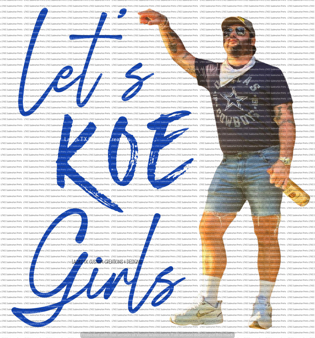 LET'S KOE GIRLS - ROYAL BLUE -  SUBLIMATION PRINT TRANSFER