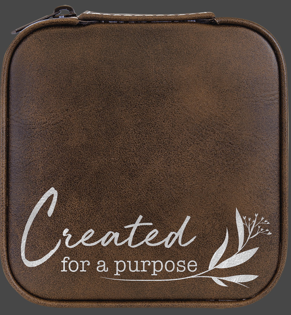Custom Birth Flower Jewelry Box - Leather Travel Jewelry Case - Square Jewelry Box -Leather Jewelry Organizer - Name Travel Case - Bridal Party Gifts