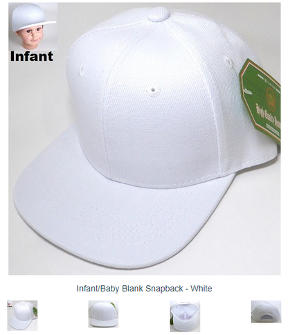 INFANT/TODDLER SNAPBACK HATS WITH CUSTOM LEATHERETTE HAT PATCH