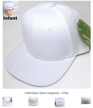 Load image into Gallery viewer, INFANT/TODDLER SNAPBACK HATS WITH CUSTOM LEATHERETTE HAT PATCH
