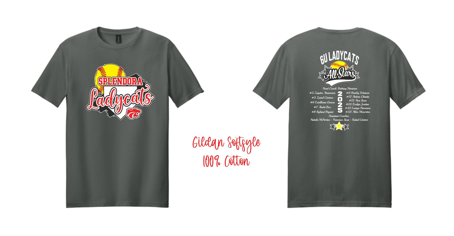 6U Splendora Ladycats Allstars 2025 Roster Shirt