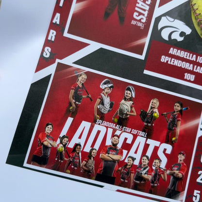 Team Custom Printed Memory Mates – 8.5" x 11"