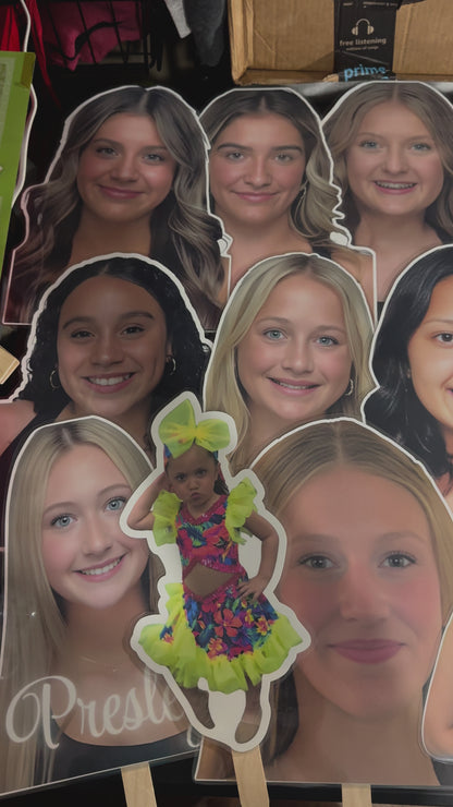 LAMINATED FACE/BODY ON A STICK!