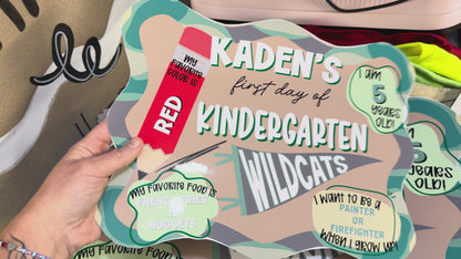 Personalized First Day of School Sign