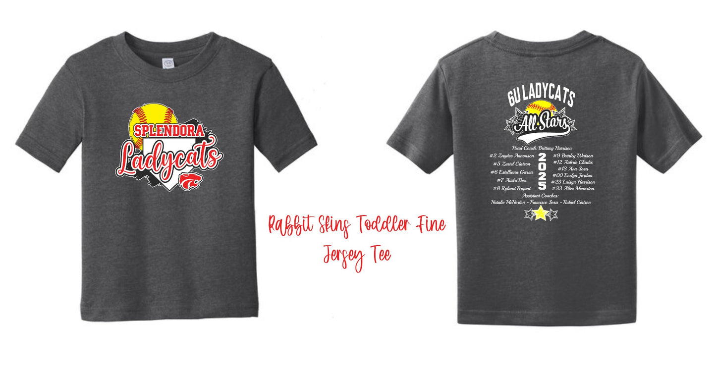 6U Splendora Ladycats Allstars 2025 Roster Shirt