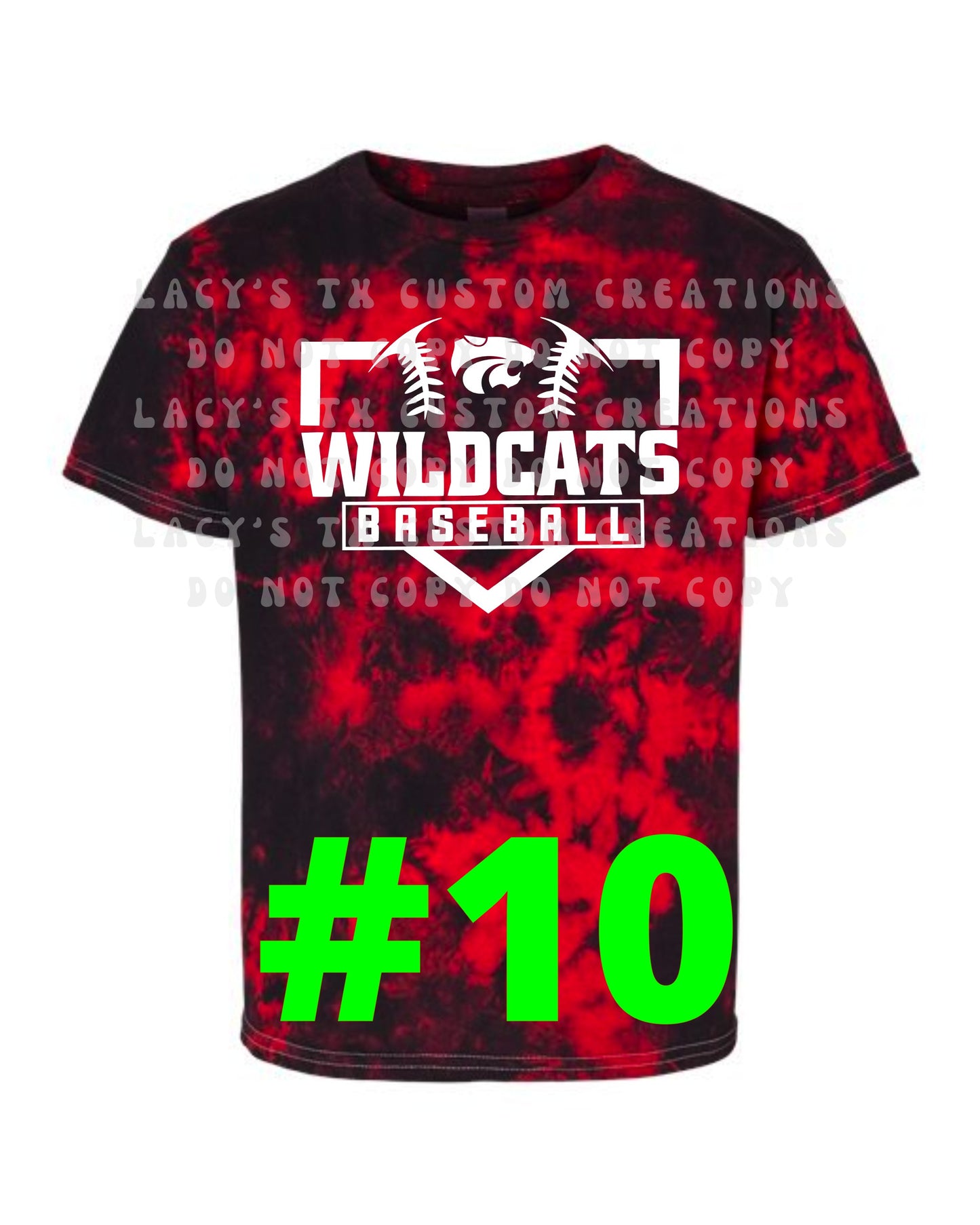YOUTH WILDCAT TIE DYE TEES - PRE-ORDER - 7-14 DAY TURN AROUND TIME AFTER PRE-ORDER CLOSES TUESDAY, OCT. 11TH
